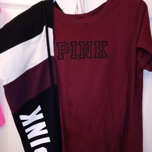 Pink tee legging set